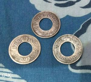 Series of coins . Indian one pice