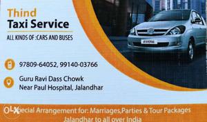 Thind Taxi Service Ad