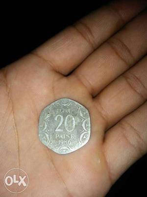  Twenty Indian Paise Coin