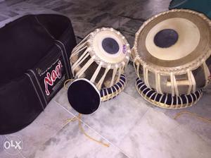 Two Brown-and-gray Tabla Drums
