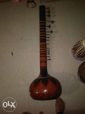 Vintage sitar a Indian musical instrument good