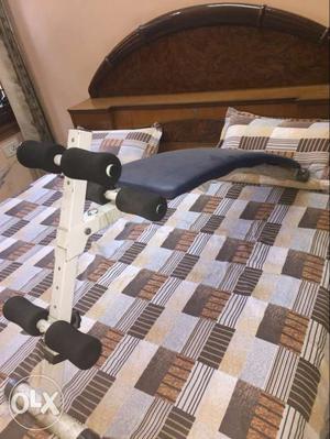 White And Black Gym Bench