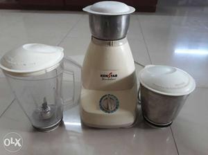 White And Silver Kenstar Mixer Grinder