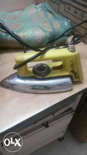 Yellow And Grey Electric Clothes Iron