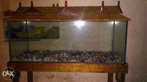 Fish tank with wooden table length 4 sf,breath