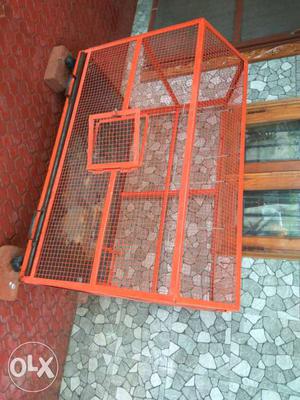 Steel cage for birds, heavy n with swings n food