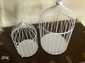 White bird cage for two