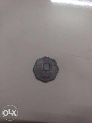 10 Silver-colored Indian Coin