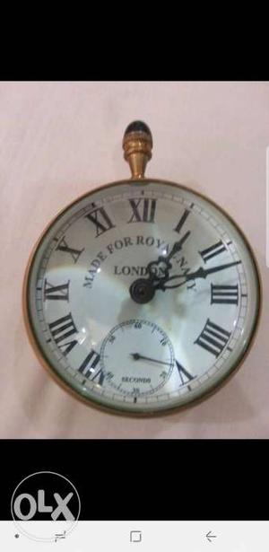 Antique genuine watch for table. having round