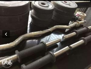 Barbell And 4 Dumbbells with 24 kg weight