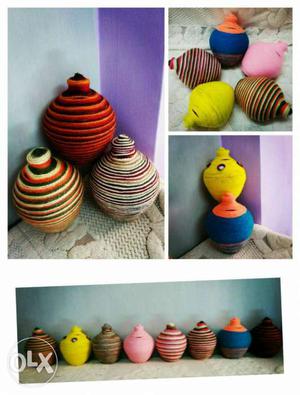 Beautiful handmade colourful gulaks worth of rs