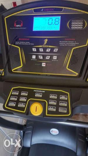 Black Digital Treadmill Control Panel