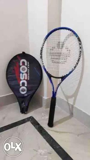 Blue And Black Cosco Tennis Racket