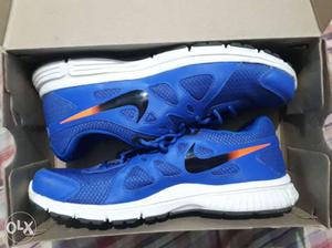 Blue-and-white Nike Running Shoes With Box urgent sale 10