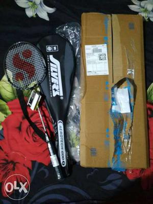 Brand new Black Silvers Badminton Racket Wid Bag and free