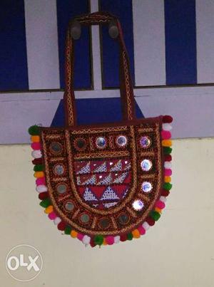 Brown And Multi-colored Shoulder Bag