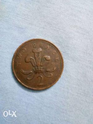 Brown Two Pence Coin