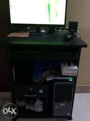 Compaq desktop with 21 inch led with computer table