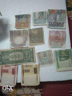 Currecy collection of indian and foreign