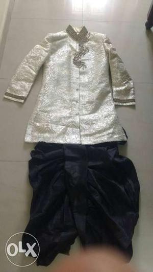 Designer wear Sherwani with stone work one hour used for