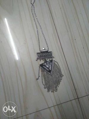 Embellished Diamond Pendant Necklace