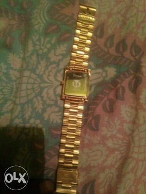 Gold Link Strap Watch