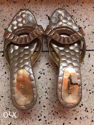 Gray Diva Patent Leather Sandals