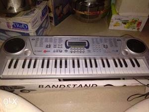 Grey And Black Electronic Keyboard With Box