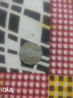Grey Scalloped Coin