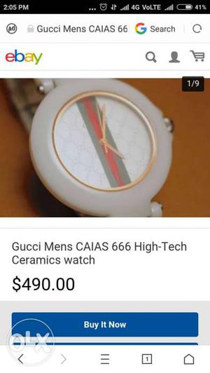 Gucci Men's Caias Ceramic Watch