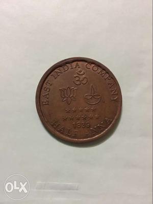 Half Anna - Pre Independance coin - East India