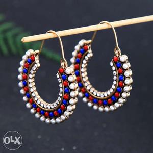 Indian design stone earrings