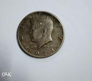 Old currency half dollar of america- 