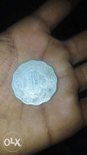 Old indian 10 paisa year of .