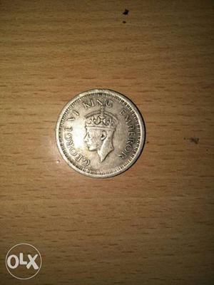 One rupee coin (George 6th king emperor