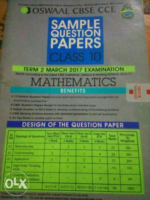 Oswaal question banks and sample papers for CBSE 10