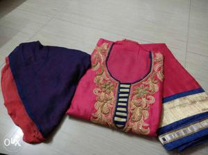 Pink And Blue Traditional Dress