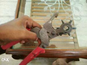 Punching pliers for jackets and belts useful for