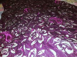 Purple And White Floral salwar