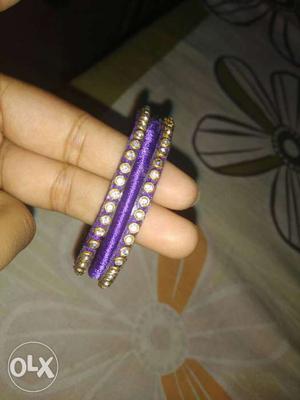 Purple Silk Thread Bangle