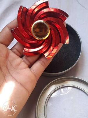 Red Fidget Hand Spinner With Case