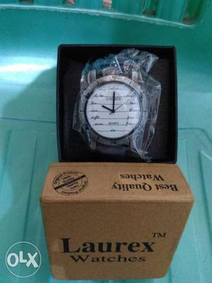 Round White-faced Laurex Watches In Box