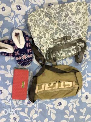 Shoulder bag, Sling bag, clutch & woollen socks