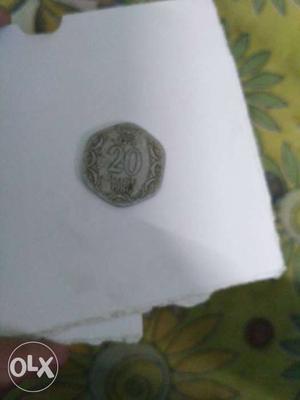This 20 paisa coin year 