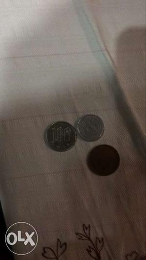 Three Pieces Silver Round Coins