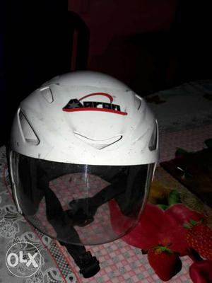 White Aran Half-face Motorcycle Helmet