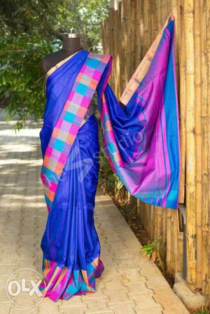 Women's Blue And Purple Traditional Dress