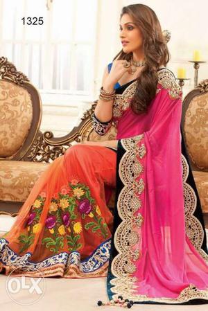 Women's Multi-color Sari Dress