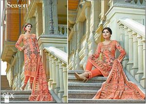 Women's Orange Salwar Kameez Collage