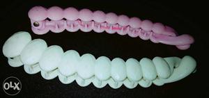 Women's Pink And White Hair Clips